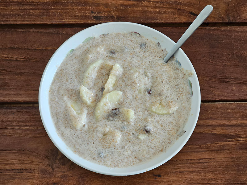 drentsche roggepap met appel roggepapje appeltjes rozijnen maken recept gerecht