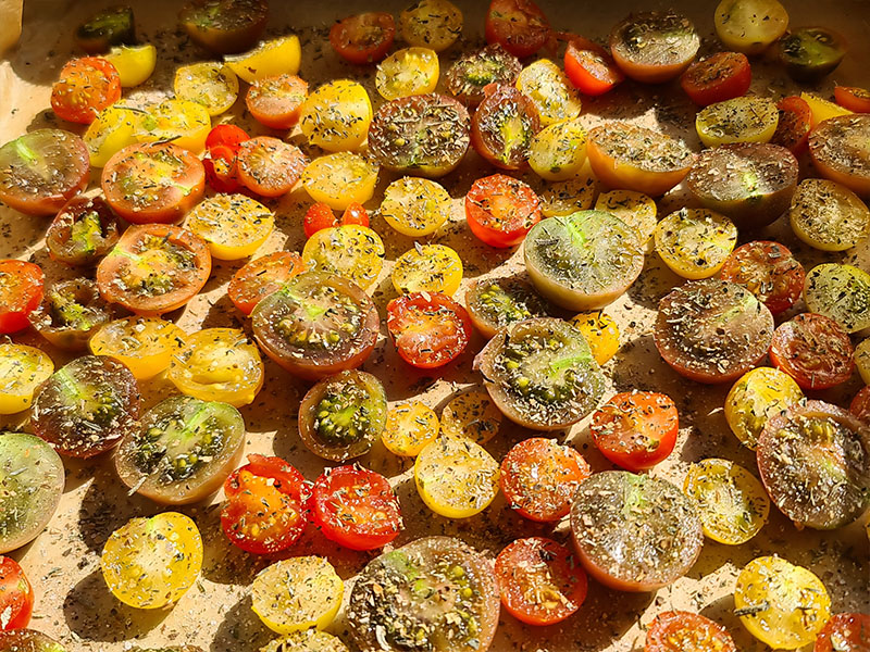 kerstomaatjes cherry tomaatjes drogen gedroogde tomaat zongedroogde tomaatjes tomaten
