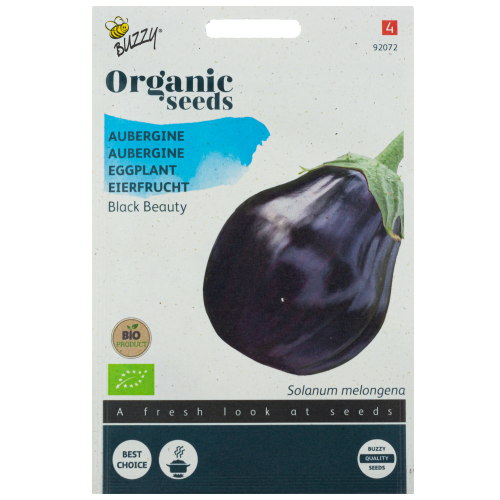 Aubergine Black Beauty BIO Buzzy Organic Seeds