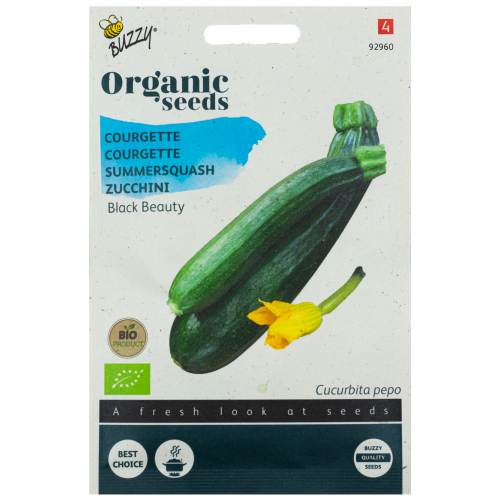 Courgette Black Beauty BIO Buzzy Organic Seeds