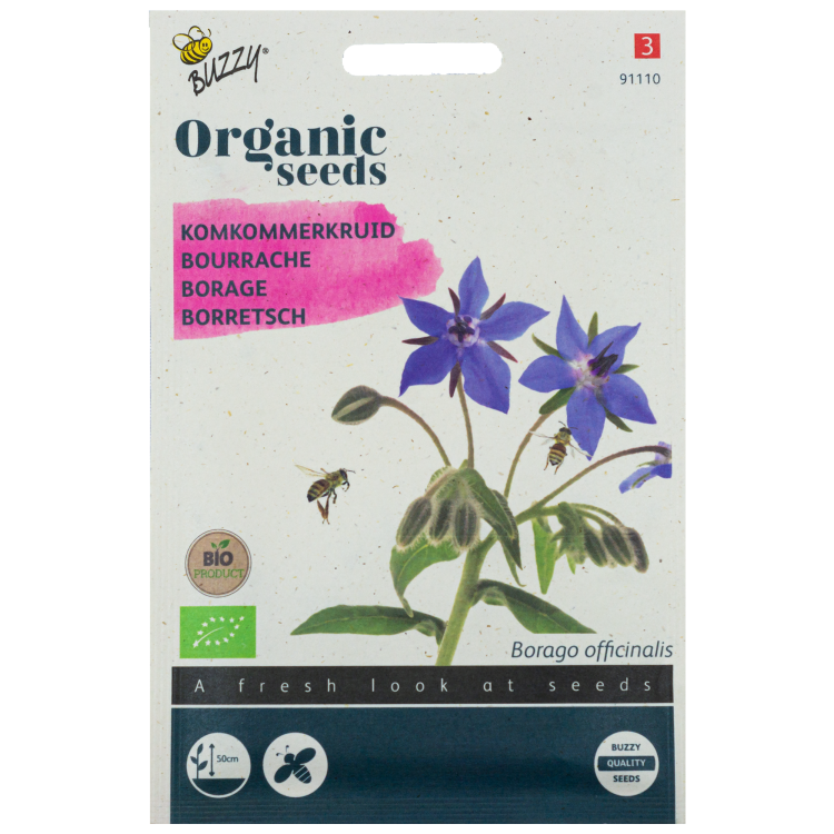 Komkommerkruid Bernagie BIO Buzzy Organic Seeds
