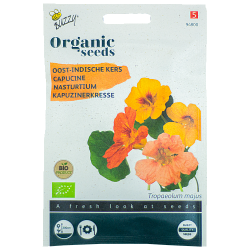 Oost-Indische Kers Klimkers BIO Buzzy Organic Seeds