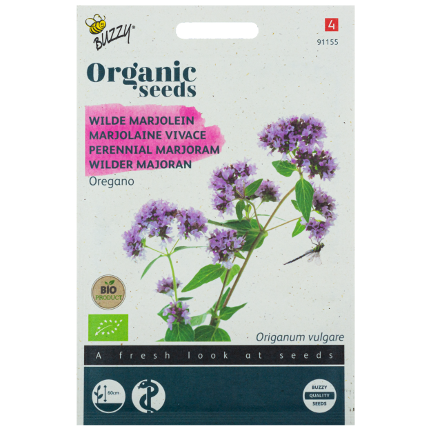 Wilde marjolein Oregano BIO Buzzy Organic Seeds