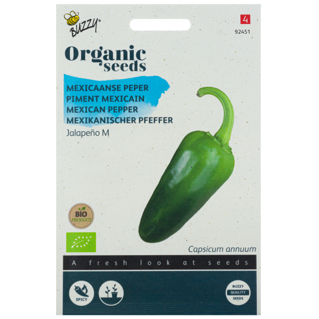 Peper Jalapeño M BIO Buzzy Organic Seeds