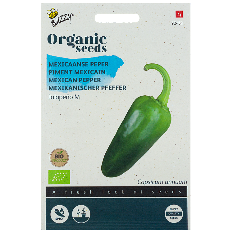 Peper Jalapeño M BIO Buzzy Organic Seeds