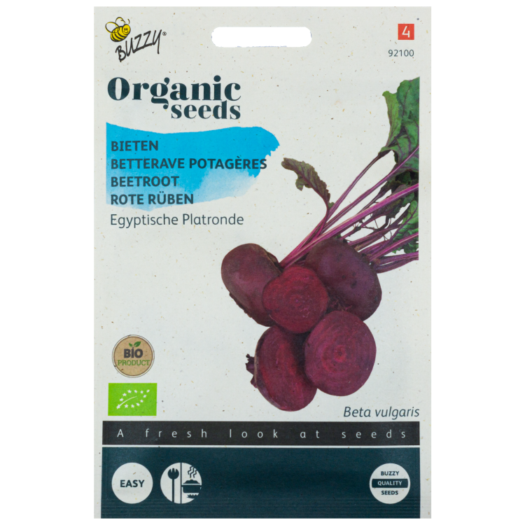 Rode biet Egyptische Platronde BIO Buzzy Organic Seeds