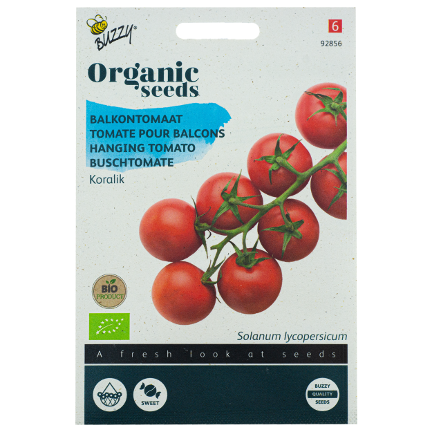 Tomaat Koralik Zoete Laagblijvende BIO Buzzy Organic Seeds