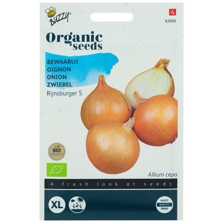 Uien Bewaarui Gele Rijnsburger 5 BIO Buzzy Organic Seeds