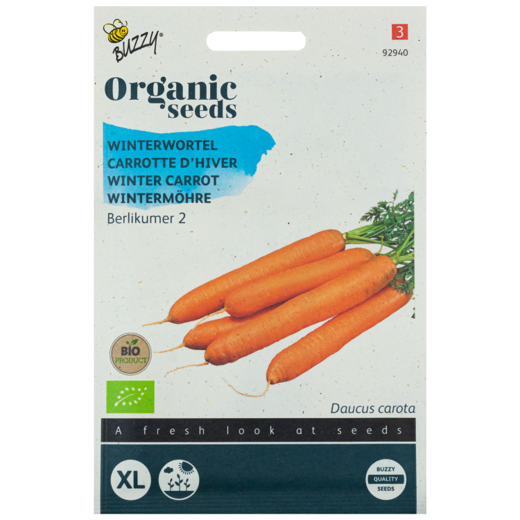 Wortel Berlikumer 2 Winterwortel BIO Buzzy Organic Seeds