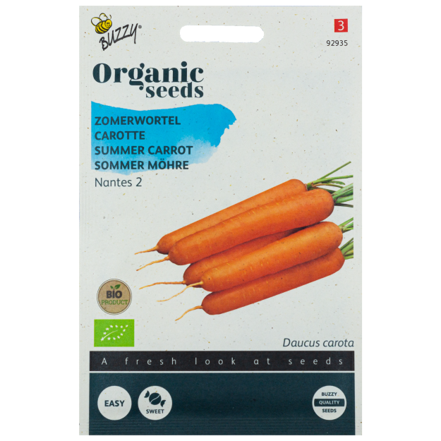 Wortel Nantes 2 Zomerwortel BIO Buzzy Organic Seeds