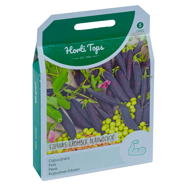 Kapucijners Ezetha's Krombek Blauwschok doosje 100g Horti Tops