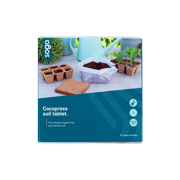 Aardetablet 10x10cm cocopress 1L