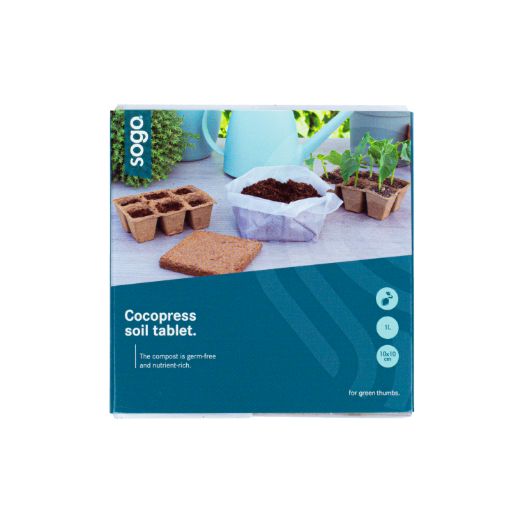 Aardetablet 10x10cm cocopress 1L