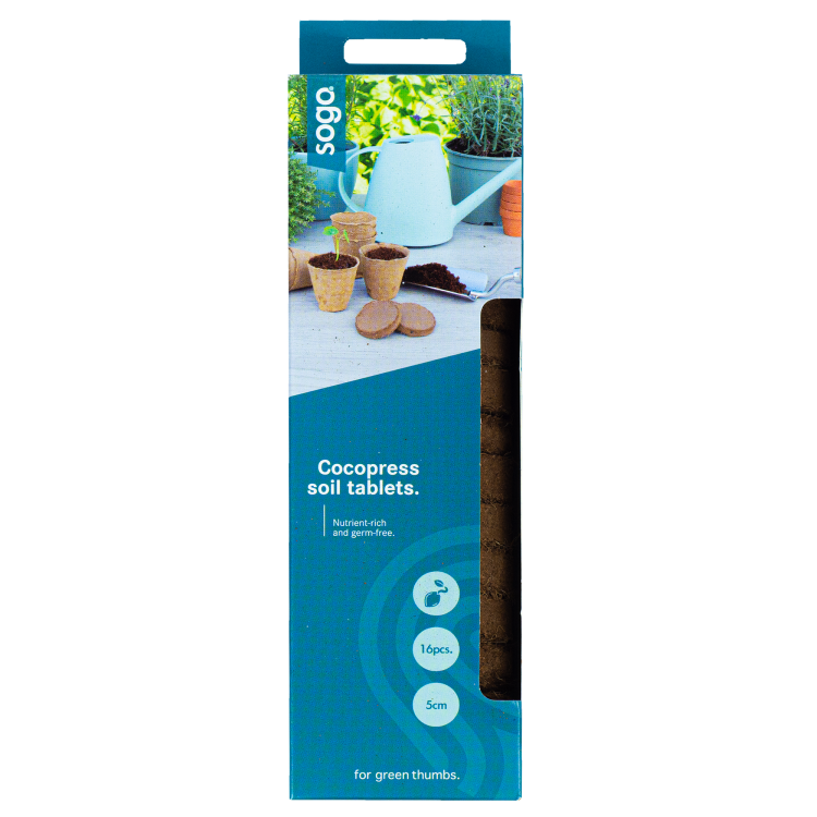 16 aardetabletten 5cm rond cocopress