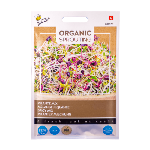 Pikante salademix kiemgroente zaden