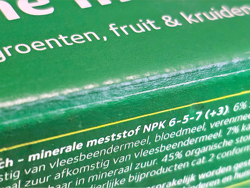 moestuin groenten fruit kruiden meststof verpakking npk waarden 6-5-7